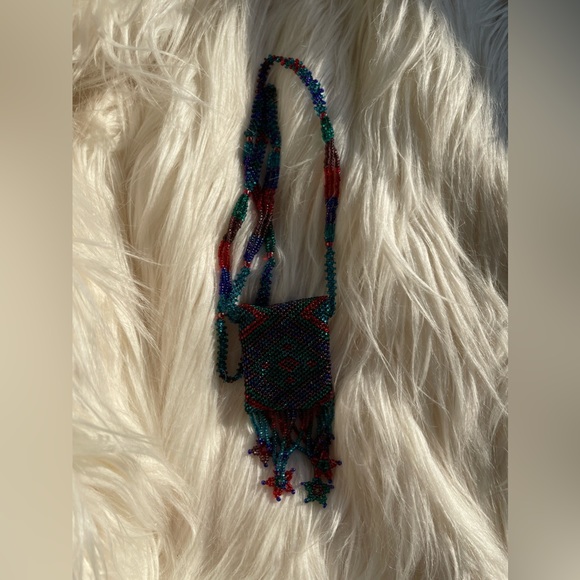 Set of Handmade Beaded Necklace Pouch Bags, Prayer Bags from Israel - Picture 13 of 16